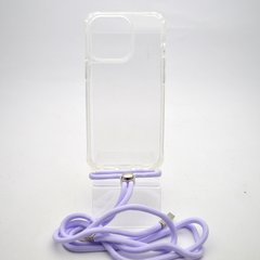 Чехол накладка TPU Cord со шнурком для iPhone 13 Pro Max Lilac