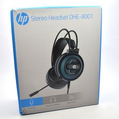 Геймерські навушники провідні HP DHE-8001 USB+3.5mm LED Black (DHE-8001)