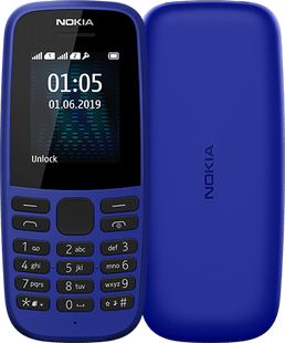 Телефон NOKIA 105 SS TA-1203 (blue)