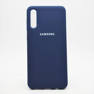 Чехол накладка New Silicon Cover for Samsung A505 Galaxy A50 (2019) Blue Copy