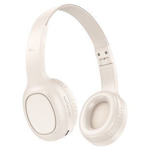 Великі бездротові навушники (Bluetooth) Hoco W46 Milky White