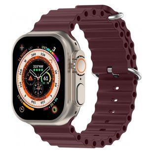 Ремешок для Apple Watch 38mm/40mm/41mm Ocean Band Wine Red (Темно-красный)
