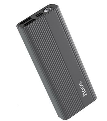 Зовнішній акумулятор Power Bank Hoco J54 10000mAh з LED ліхтариком Grey (Сірий)