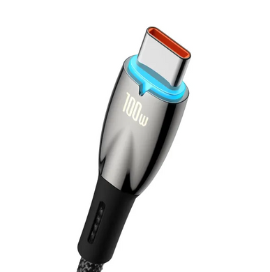 Кабель Baseus Glimmer Series USB to Type-c 100W 1M Black CADH000401