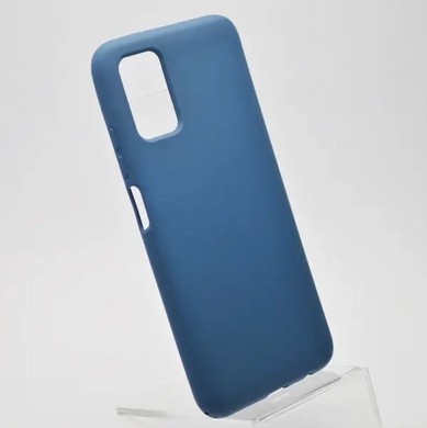 Чехол накладка Silicon Case Full Cover для Samsung A037 Galaxy A03s Dark Blue/Синий