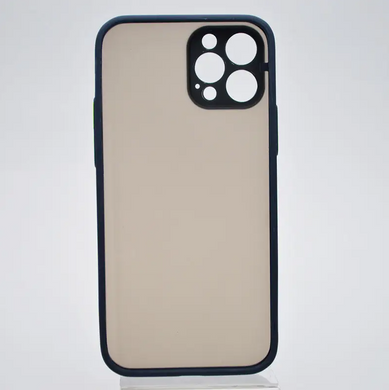 Чехол с полупрозрачной задней крышкой Matte Color Case Full Camera для iPhone 12 Pro Синий
