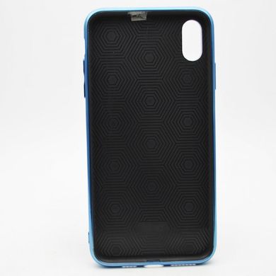 Чохол градієнт хамелеон Silicon Crystal for iPhone XS Max Black-Blue