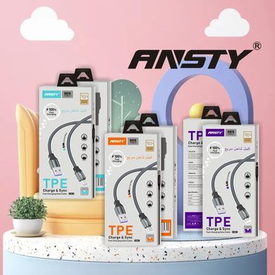 Кабель ANSTY S-024-T Type-C 2.4A 1M Черный
