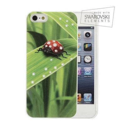 Чехол с принтом (божья коровка) FaceCase SWAROVSKI iPhone 5 Ladybug