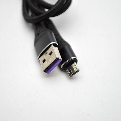 Кабель ANSTY S-033-A Zinc-Nylon Micro USB QC 5A 1M Black
