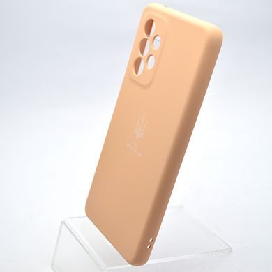 Чехол с патриотическим принтом Silicone Case Print Тризуб для Samsung A53 Galaxy A536 Pink Sand