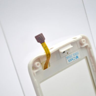 Сенсор (тачскрин) Nokia C5-03/C5-06 белый с рамкой HC