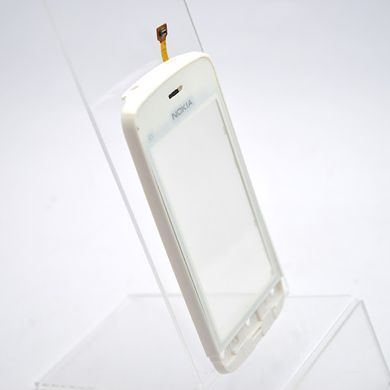 Сенсор (тачскрін) Nokia C5-03/C5-06 білий з рамкою HC
