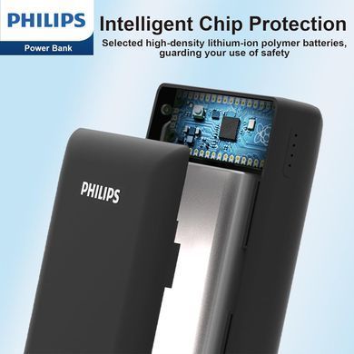 Внешний аккумулятор Power Bank Philips PD 20W 20000 mAh Black