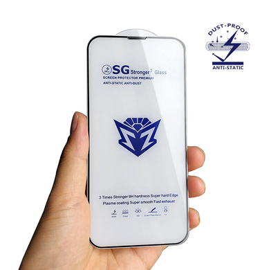 Защитное стекло SG Anti-Static Stronger Glass для iPhone 14 Pro Max/15 Plus Black
