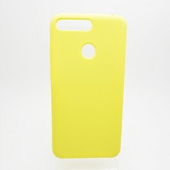 Чехол накладка Silicon Cover for Huawei Y6 2018 Yellow Copy