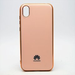 Чохол глянцевий з логотипом Glossy Silicon Case для Huawei Y5 2019 Pink