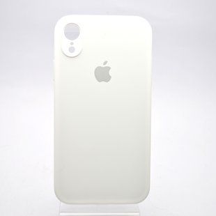 Чехол силиконовый с квадратными бортами Silicone case Full Square для iPhone Xr White Белый