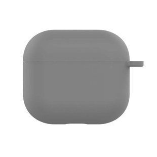 Чехол накладка Silicon Case с микрофиброй для AirPods 3 Grey
