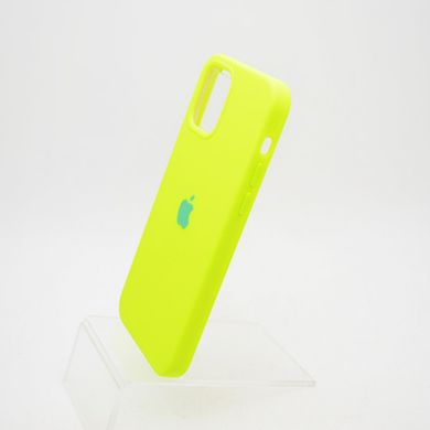 Чехол матовый с логотипом Silicon Case Full Cover для iPhone 12/12 Pro Shiny Green