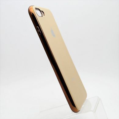 Чохол глянцевий з логотипом Glossy Silicon Case для iPhone 7 Plus/8 Plus Brown
