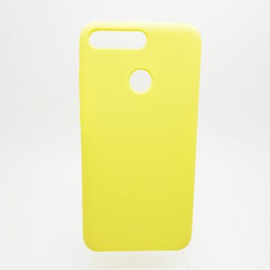 Чохол накладка Silicon Cover for Huawei Y6 2018 Yellow Copy
