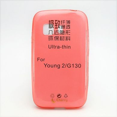 Ультратонкий силиконовый чехол Cherry UltraSlim Econom Samsung G130 Galaxy Young 2 Red