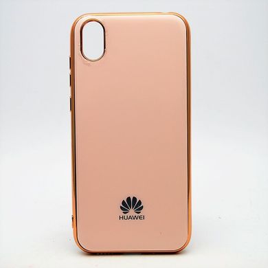 Чехол глянцевый с логотипом Glossy Silicon Case для Huawei Y5 2019 Pink