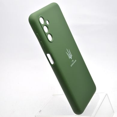Чохол накладка Silicon Case Print Тризуб для Samsung A135 Galaxy A13 Green