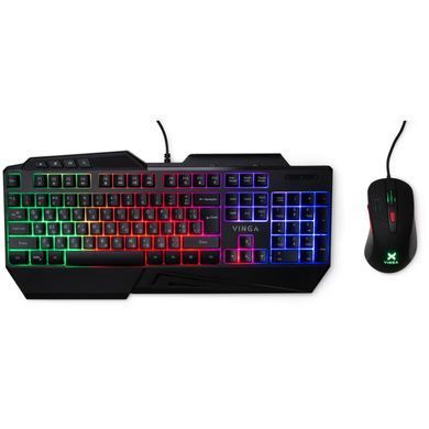 Игровой набор с подсветкой RGB (клавиатура+мышь) Vinga KBS559 (Black)
