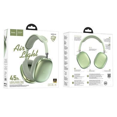 Большие беспроводные наушники (Bluetooth) Hoco W35 Air Triumph Green