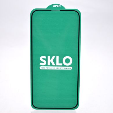 Защитное стекло SKLO 5D для iPhone 13/iPhone 13 Pro/iPhone 14 Black (тех.пак)