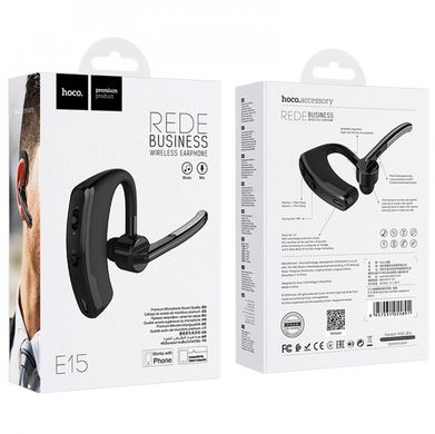 Гарнітура Bluetooth Hoco E15 Black, Чорний