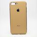 Чохол глянцевий з логотипом Glossy Silicon Case для iPhone 7 Plus/8 Plus Brown
