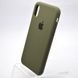 Чехол накладка Silicon Case для iPhone X/iPhone Xs Dark Olive/Хаки
