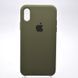 Чехол накладка Silicon Case для iPhone X/iPhone Xs Dark Olive/Хаки