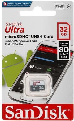 Карта памяти SANDISK microSDHC 32GB Mobile Ultra Class 10 UHS-I no ad