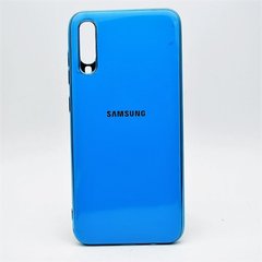 Чехол глянцевый с логотипом Glossy Silicon Case для Samsung A705 Galaxy A70 Blue