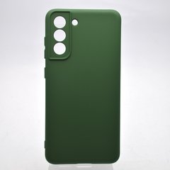 Силіконовий чохол накладка Silicone Case Full Camera Lakshmi для Samsung G990 Galaxy S21 FE Dark green/Темно-зелений