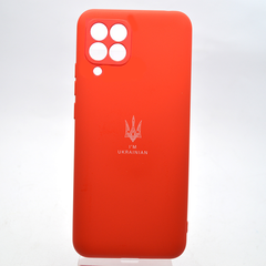 Чохол з патріотичним принтом Silicone Case Print Тризуб для Samsung M53 Galaxy M536 Red/Червоний