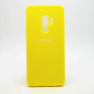 Матовий чохол New Silicon Cover для Samsung G965 Galaxy S9 Plus Yellow Copy
