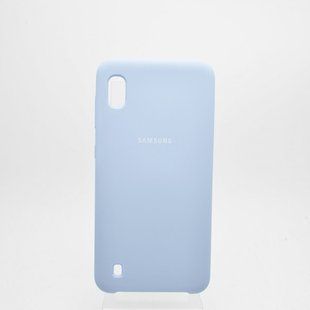 Чехол накладка Silicon Cover for Samsung A105/M105 Galaxy A10/M10 Light Blue (C)
