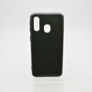 Чохол глянцевий з логотипом Glossy Silicon Case для Samsung A405 Galaxy A40 Dark Green