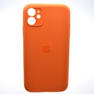 Силиконовый чехол накладка Silicon Case Full Camera для iPhone 11 Golden Orange