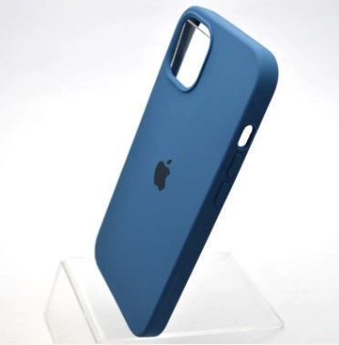 Чохол накладка Silicon Case для Apple iPhone 13 Bird Feather Moniror, Синій