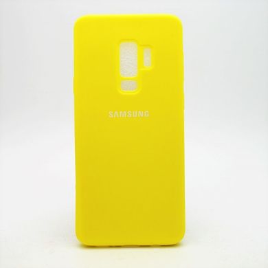 Матовий чохол New Silicon Cover для Samsung G965 Galaxy S9 Plus Yellow Copy