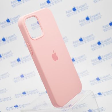 Чохол матовий з логотипом Silicon Case для iPhone 12/12 Pro Light Pink