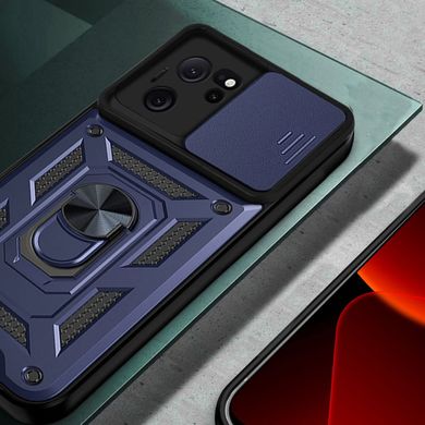 Чехол накладка противоударный Armor Case CamShield для Xiaomi 13T/13T Pro Темно-синий
