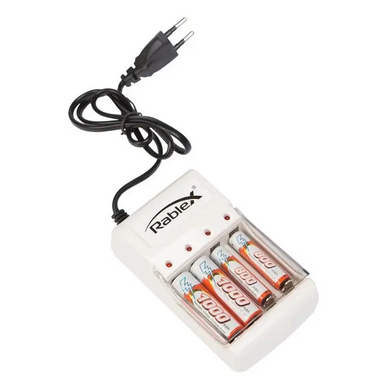 СЗУ для аккумуляторных батареек Rablex RB115 четырехканальный AAA+AA White