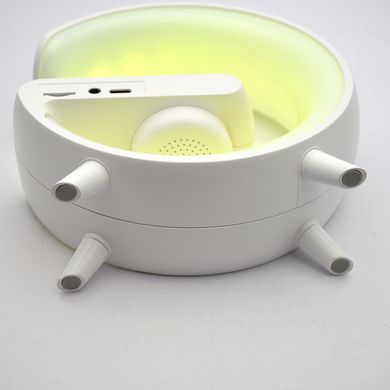 Настільна лампа з колонкою та безпровідною зарядкою Google Small G63 Smart Led and Music Speaker 300mHa with Wireless Charging 10W White